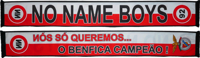 Cachecol No Name Boys 92 Nós Só Queremos os Benfica Campeão