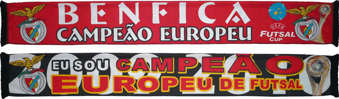 Cachecol Benfica Eu Sou Campão Europeu Futsal