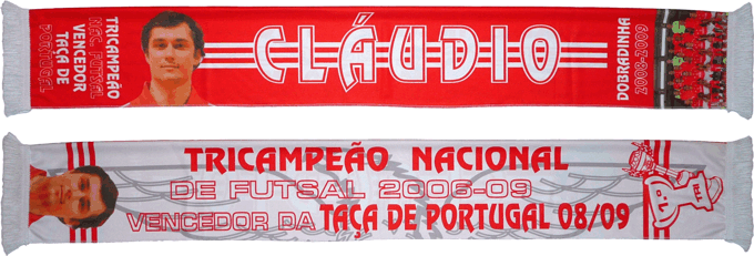 Cachecol Benfica Futsal Cláudio