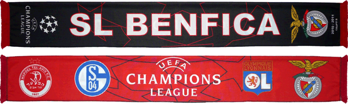Cachecol Benfica Liga dos Campeões Grupo B 2010-11