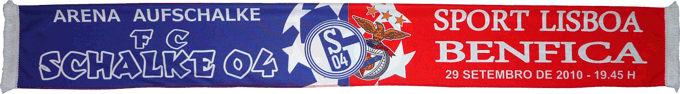 Cachecol Benfica Schalke 04 Liga dos Campeões 2010-11
