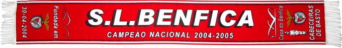 Cachecol Casa Benfica Cabeceiras de Basto Campeão 2004-05