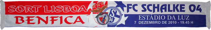 Cachecol Benfica Schalke 04 Liga Campeoes 2010-11