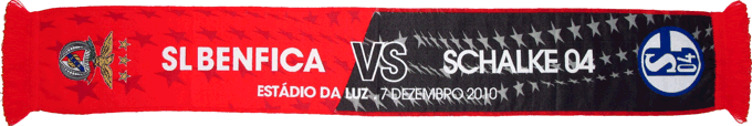 Cachecol Benfica Schalke 04 Liga Campeoes 2010-11