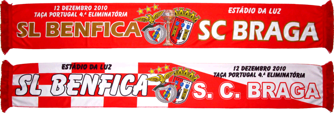 Cachecol Benfica Braga Taça de Portugal 2010-11