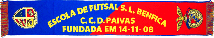 Cachecol Escola Futsal SL Benfica CCD Paivas