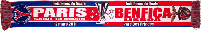 Cachecol Benfica PSG Liga Europa 2010-11