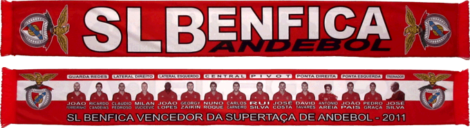 Cachecol Benfica Vencedor Supertaça Andebol 2011