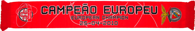 Cachecol Benfica Futsal Campeão Europeu 2009-10