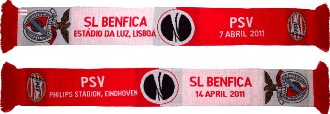 Cachecol Benfica PSV Liga Europa 2010-11