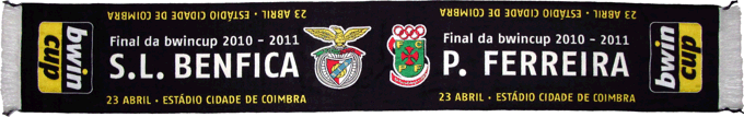 Cachecol Benfica Paços de Ferreira Taça da Liga Bwin Cup 2010-11