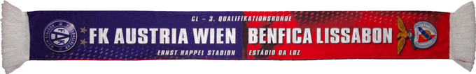 Cachecol Benfica Austria Viena Liga Campeões 2006-07