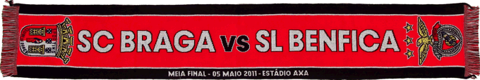 Cachecol Benfica Braga Liga Europa 2010-11