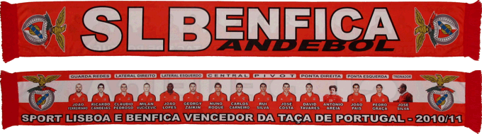 Cachecol Benfica Vencedor Taça de Portugal Voleibol 2010-11