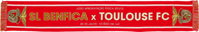 Cachecol Benfica Toulouse Apresentação 2011-12