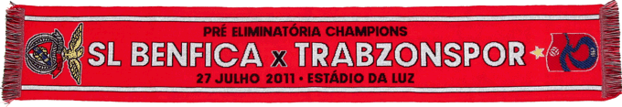 Cachecol Benfica Trabzonspor Eliminatória Liga Campeões 2011-12