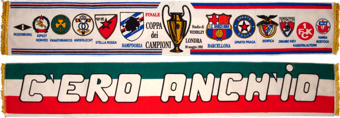 Cachecol Benfica Barcelona Liga dos Campeóes 1991-92