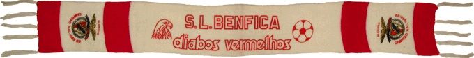 Cachecol SL Benfica Diabos Vermelhos 1988-89