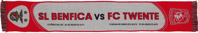 Cachecol Benfica Twente_ Eliminatória Liga dos Campeões 2011-12