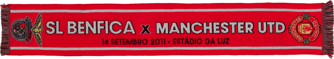 Cachecol Benfica Manchaster United Liga dos Campeões 2011-12