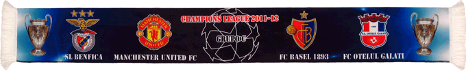 Cachecol Benfica Liga Campeões Grupo C 2011-12