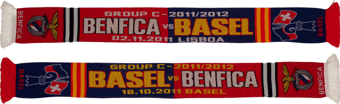 Cachecol Benfica Basileia Liga Campeões 2011-12