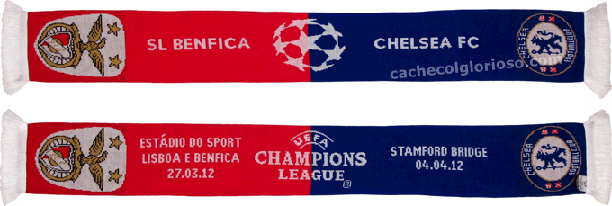 Cachecol Benfica Chelsea Liga dos Campeões 2011-12