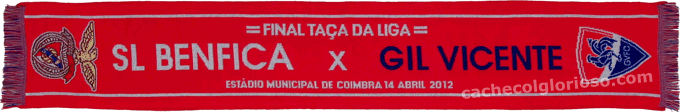 Cachecol Benfica Gil Vicente Final Taça da Liga 2011-12