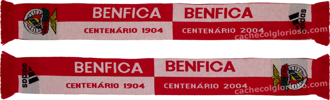 Cachecol Benfica Adidas Centenário 2004