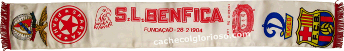 Cachecol Benfica Taça Campeões Europeus Grupo B 1991-92