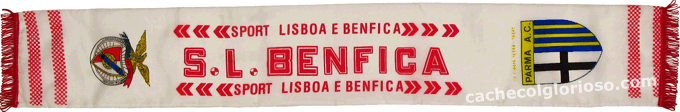 Cachecol Benfica Parma Taça das Taças 1993-94