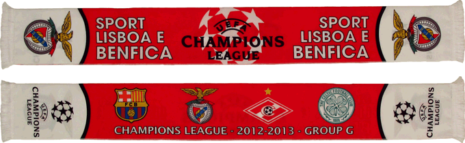 Cachecol Benfica Liga Campeões Grupo G 2012-13