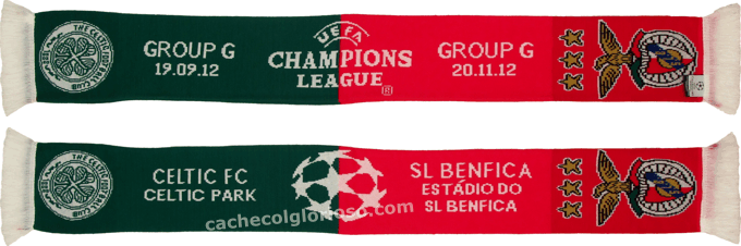 Cachecol Benfica Celtic Liga dos Campeões 2012-13
