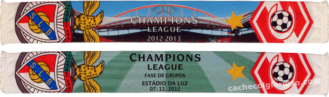 Cachecol Benfica Spartak Moscovo Liga dos Campeões 2012-13