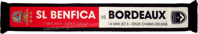 Cachecol Benfica Bourdeaux Liga Europa 2012-13