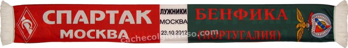 cachecol benfica spartak moscovo liga campeoes 2012-13