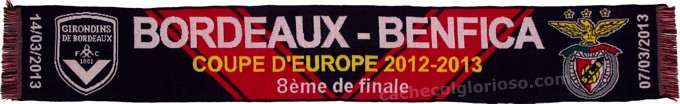 cachecol benfica bourdeaux liga europa 2012-13