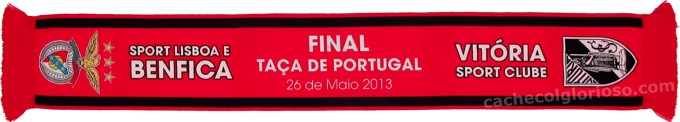 cachecol benfica guimaraes taça portugal final 2013
