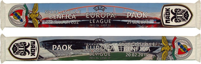 cachecol benfica paok liga europa 2013-14
