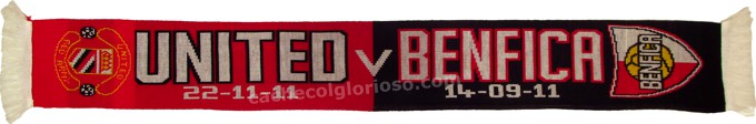 cachecol benfica manchester united liga campeoes 2011-12
