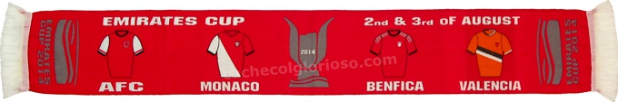 cachecol benfica emirates cup 2014
