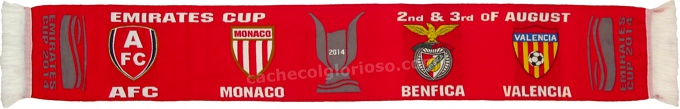 cachecol benfica emirates cup 2014