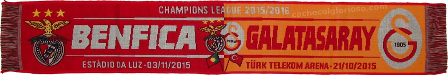 cachecol benfica galatasaray liga campeoes 2015-16