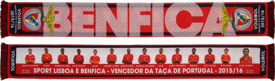 cachecol benfica voleibol vencedor taça de portugal 2015-16
