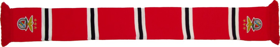 cachecol benfica listado vermelho barras brancas e pretas