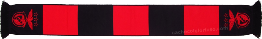 cachecol benfica listas vermelho preto logo mono ILJ2816