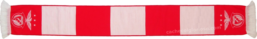 cachecol benfica listas vermelho branco logo mono ILJ2815