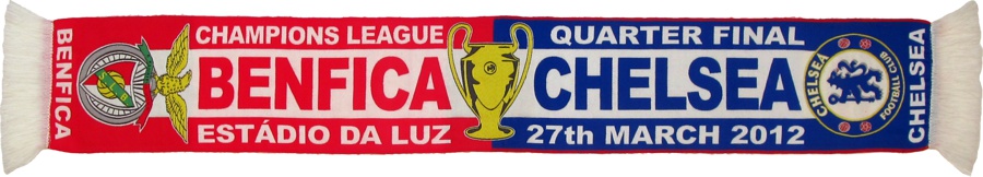 cachecol benfica chelsea liga campeoes 2011-12