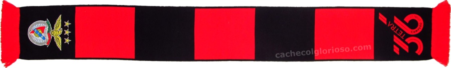 cachecol benfica 36 listado vermelho preto tetra campeao 2016-17